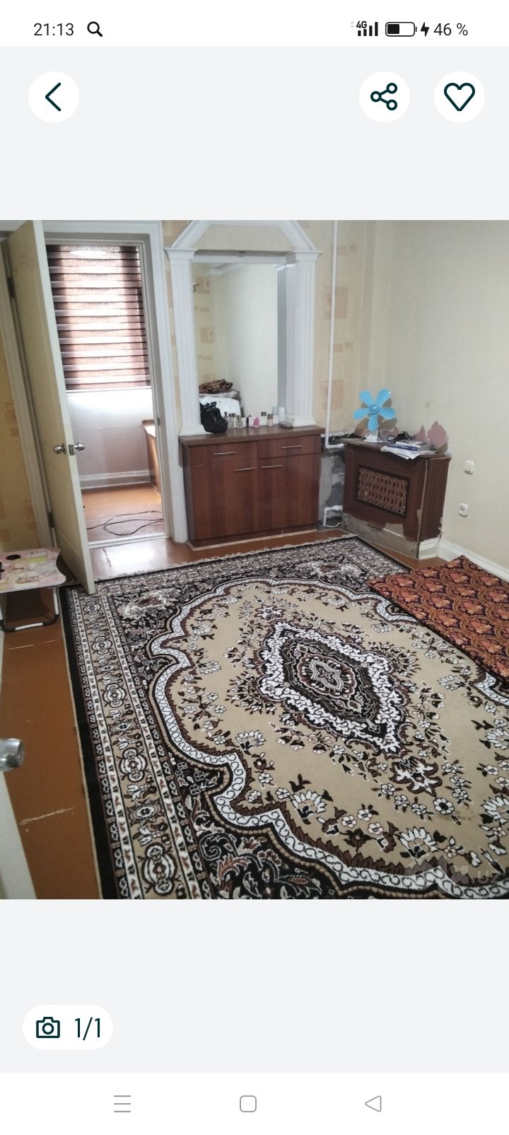 Ijaraga qizlar quyaman Yashnabod metrosi yonida 2 honali kv 2 ta qiz quyaman uzoq muddatga 1000000 va 1200000 1- kishi — Rasm 1